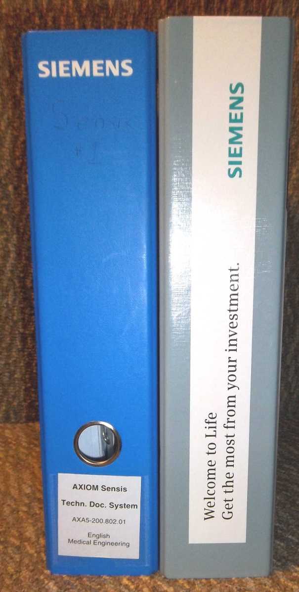 set of 2 Siemens Axiom Sensis Technical manuals manuals books service manuals