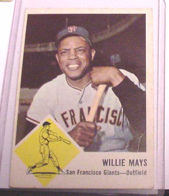 Fleer 1963 Good Condition Willie Mays Trading Card baseball cards