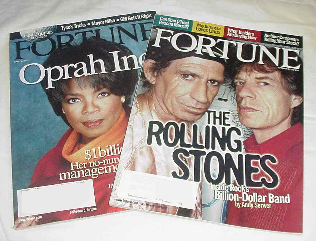 Very good condition collector magazine set of two  oprah mick keith