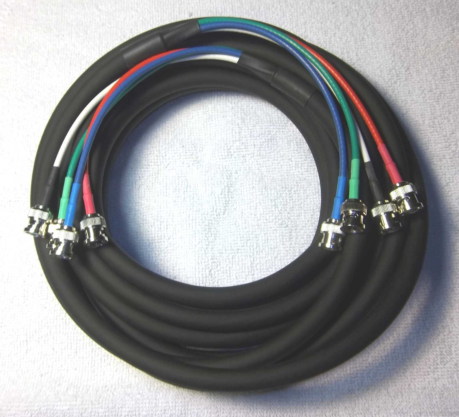 New 25 foot RGBS video cable BNC connectors video rgb cables