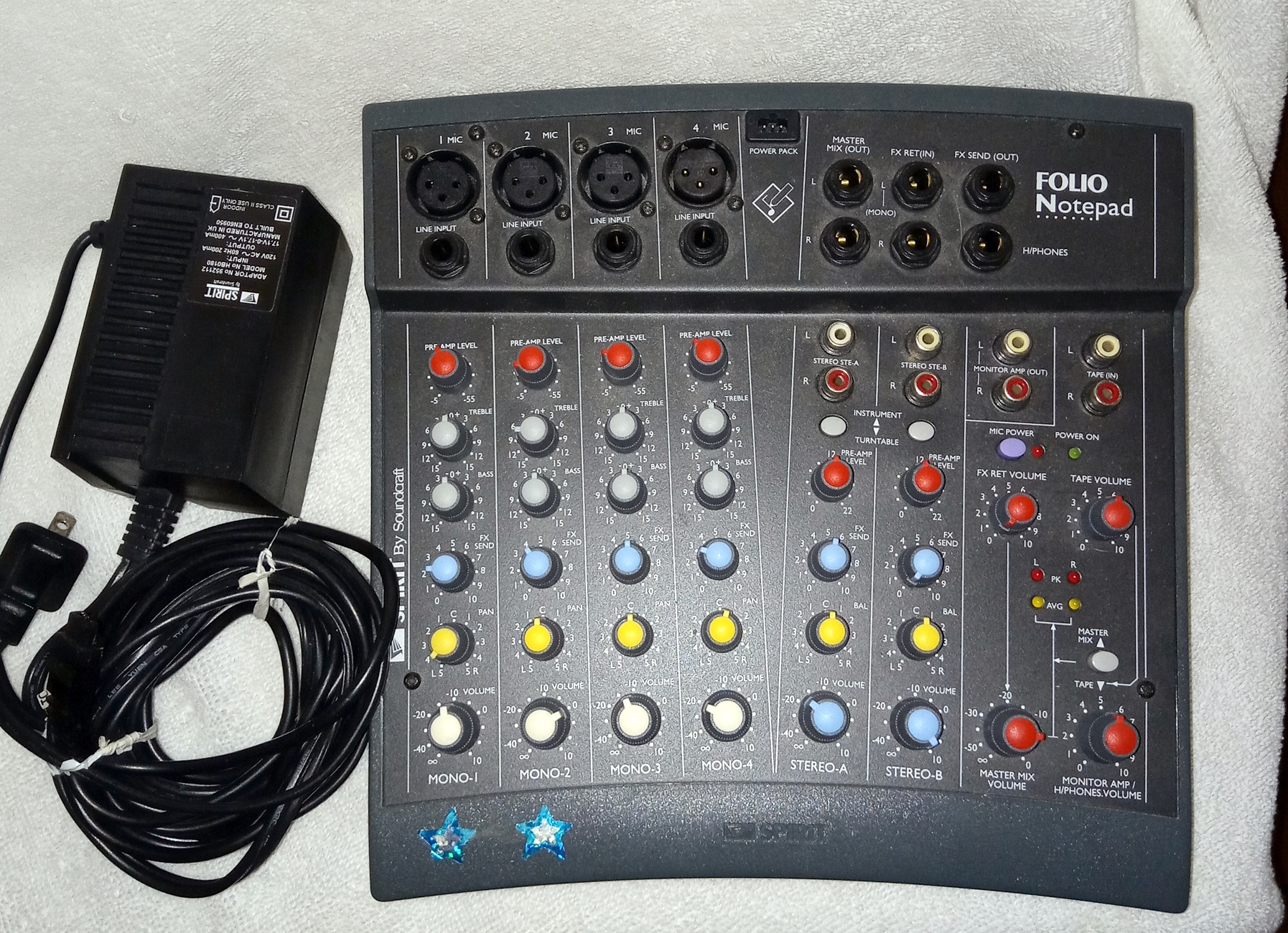 Soundcraft Spirit Folio Notepad Audio Console Soundcraft Spirit Folio Notepad Audio mixing Console analog mixing board 